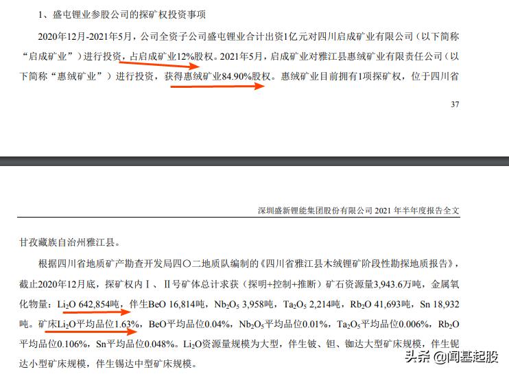 比亚迪30亿元入股盛新锂能,盛新锂能的矿在哪里