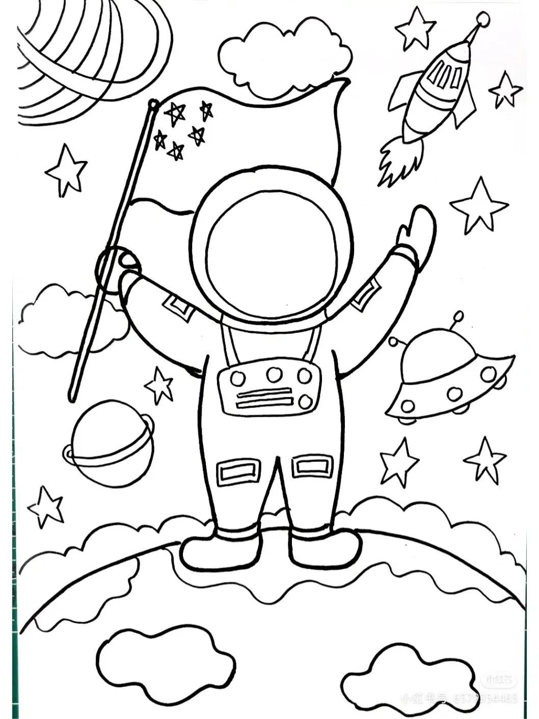 关于中国航天科技创新的绘画,描绘中国航天未来发展绘画