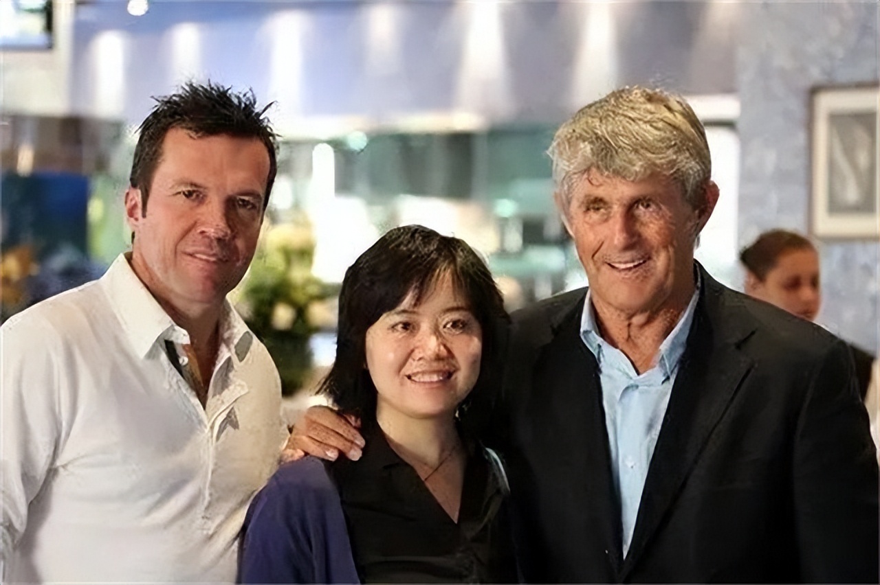 足球女记者李响与米卢,中国采访米卢的女记者