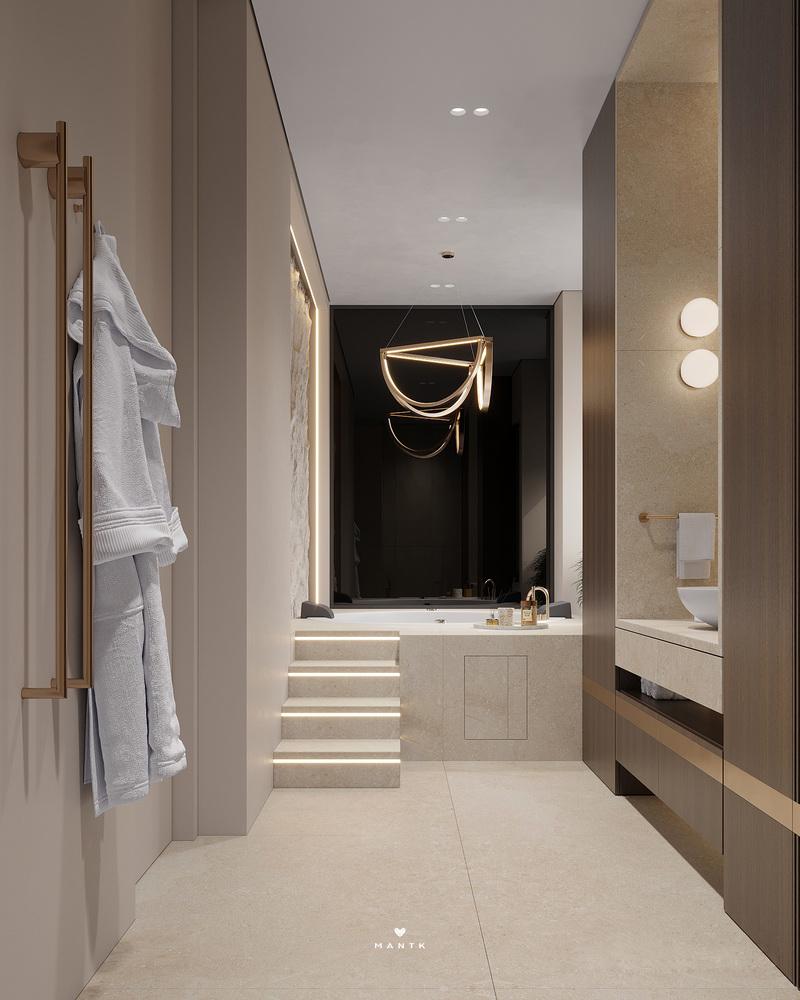 浴室设计现代轻奢风品质生活必备,有意识和极简主义的浴室设计