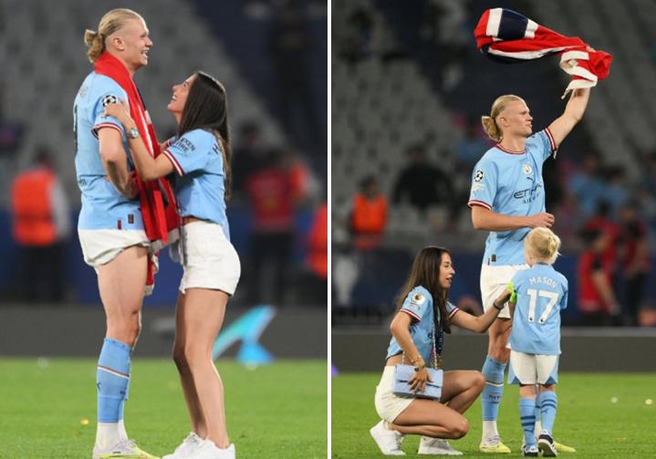 哈兰德和女友出席,哈兰德女友身材