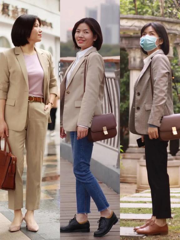 165130斤微胖西装外套穿搭显瘦,小个子女装145-150微胖小西装