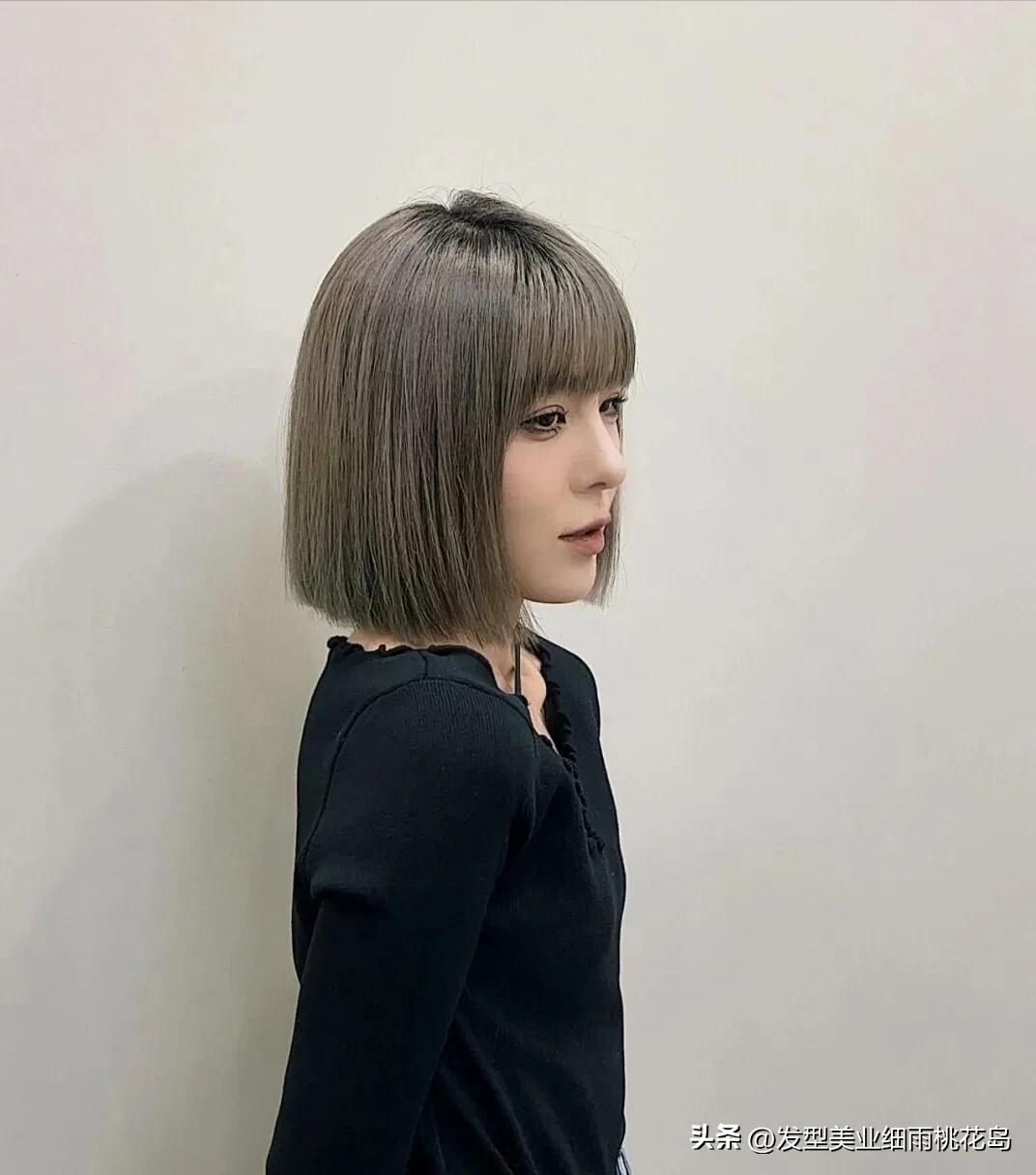 女生一刀切短发怎么吹,高级层次感短发