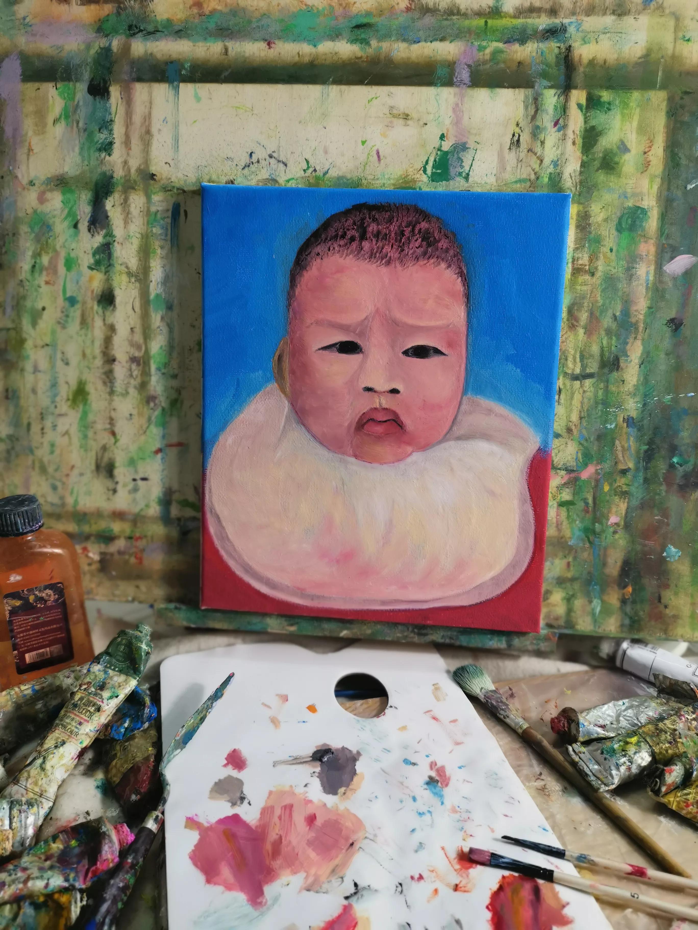 100天0基础学油画,小艾油画绘画