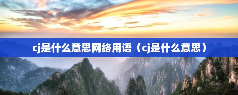 cj是什么游戏里的,cj是啥游戏