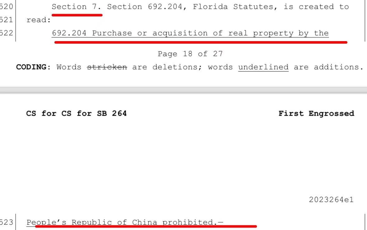 中国人已在美国佛罗里达州买的房将会被没收?快来看法案原文