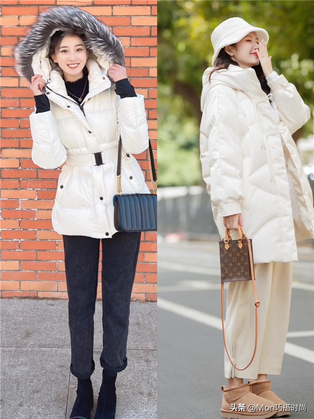 讲真，冬天还是穿“羽绒服”最舒适好看，配裙子裤子都够潮够有范