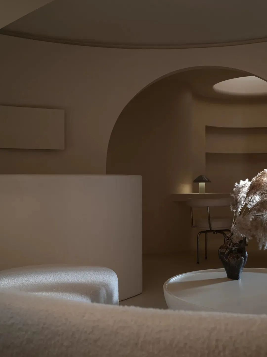 法式奶油风格美容院装修效果图,法式奶油风装修美容院