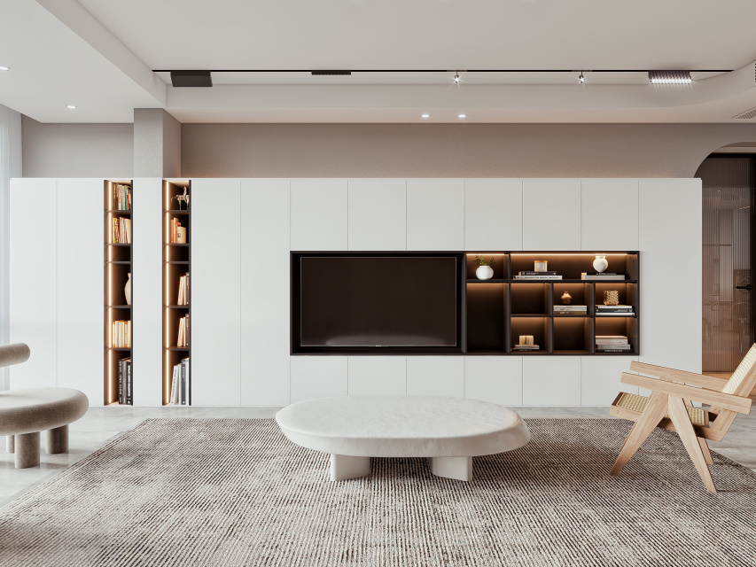 客厅不装电视柜效果图大全,客厅没装电视柜也要装什么好看