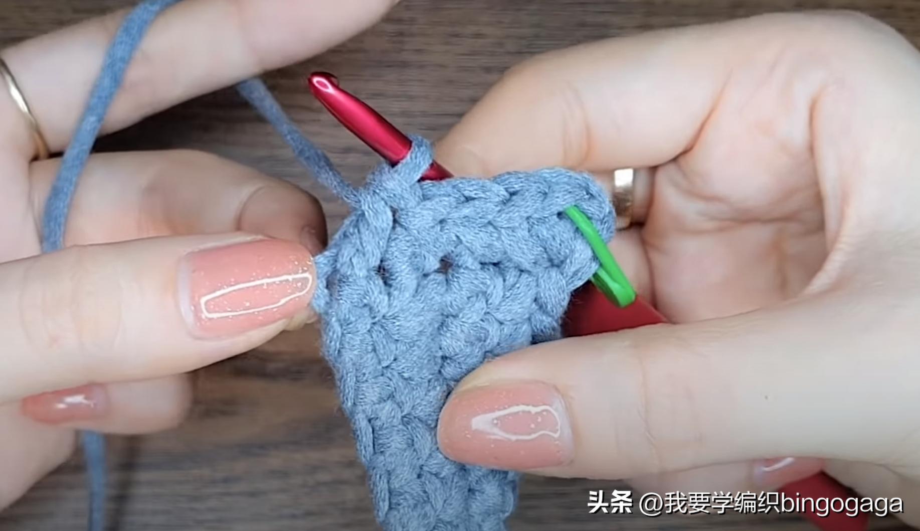 夏季包包钩织教程腋下包,钩包教程简单腋下包