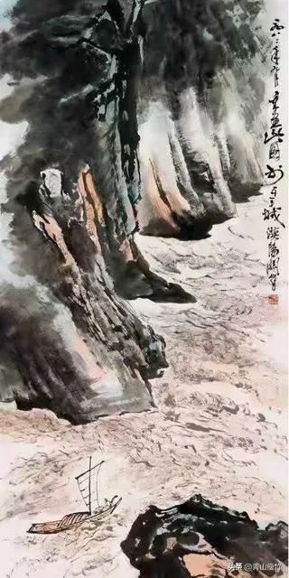 竖幅山水画图片大全精品,陈学良山水画精品欣赏40幅