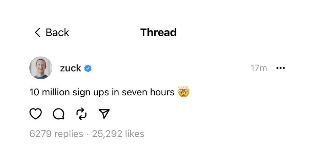 “Twitter杀手”？Threads上线首日注册用户已突破3000万！
