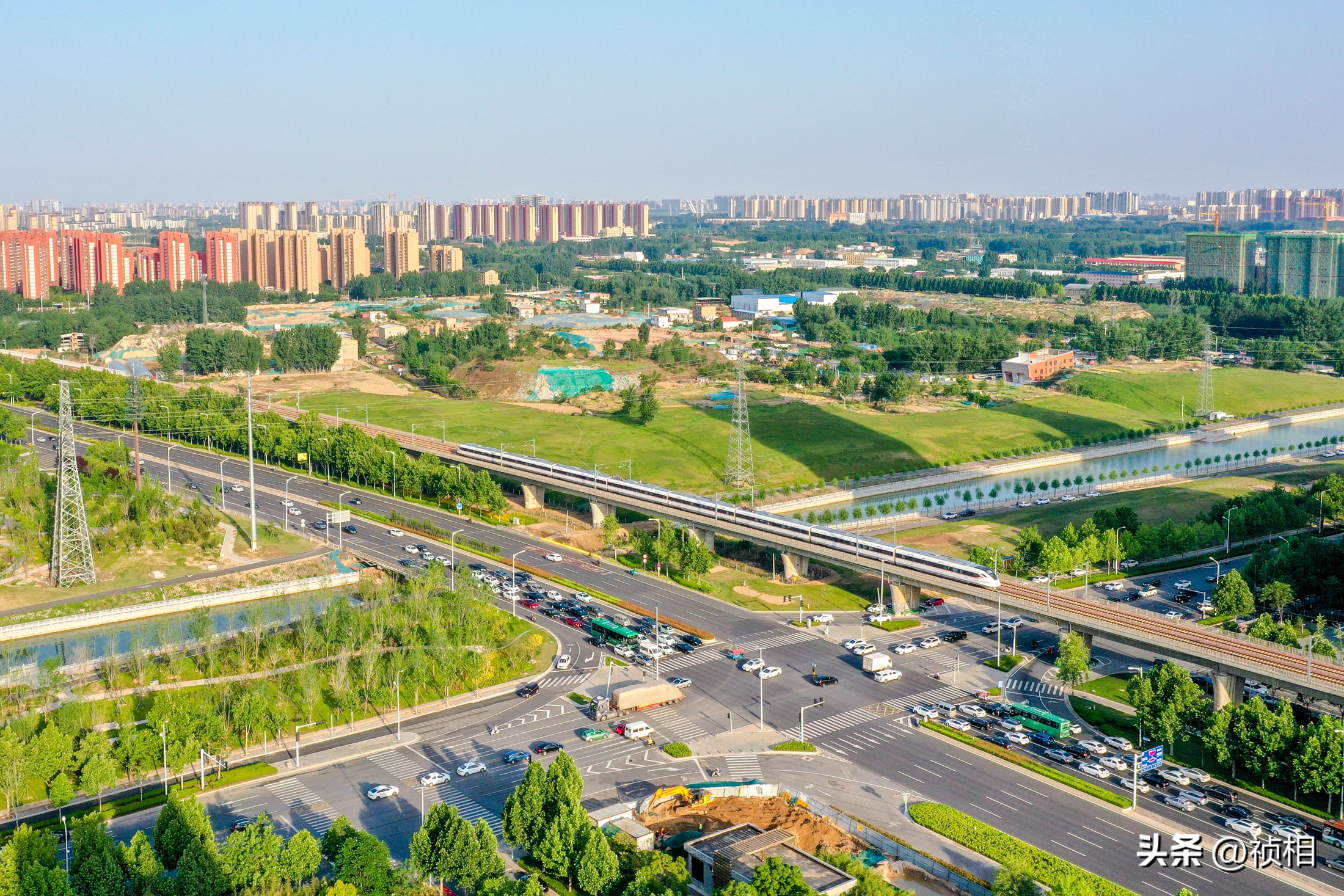 航拍郑州白沙新片区，省级产业集聚区，未来中原经济区核心之一