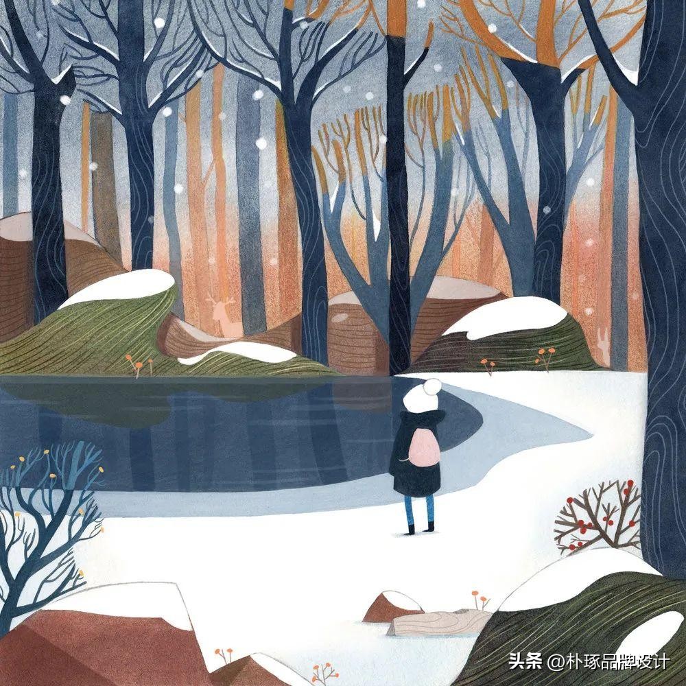 有深度意境的插画,如此清新淡雅的插画太有美感了
