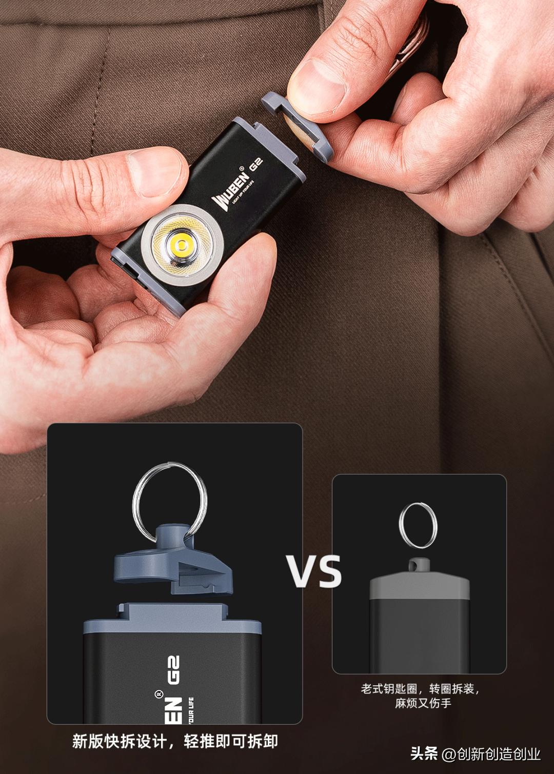 一个打火机大小的手电筒,打火机火力大能当手电筒