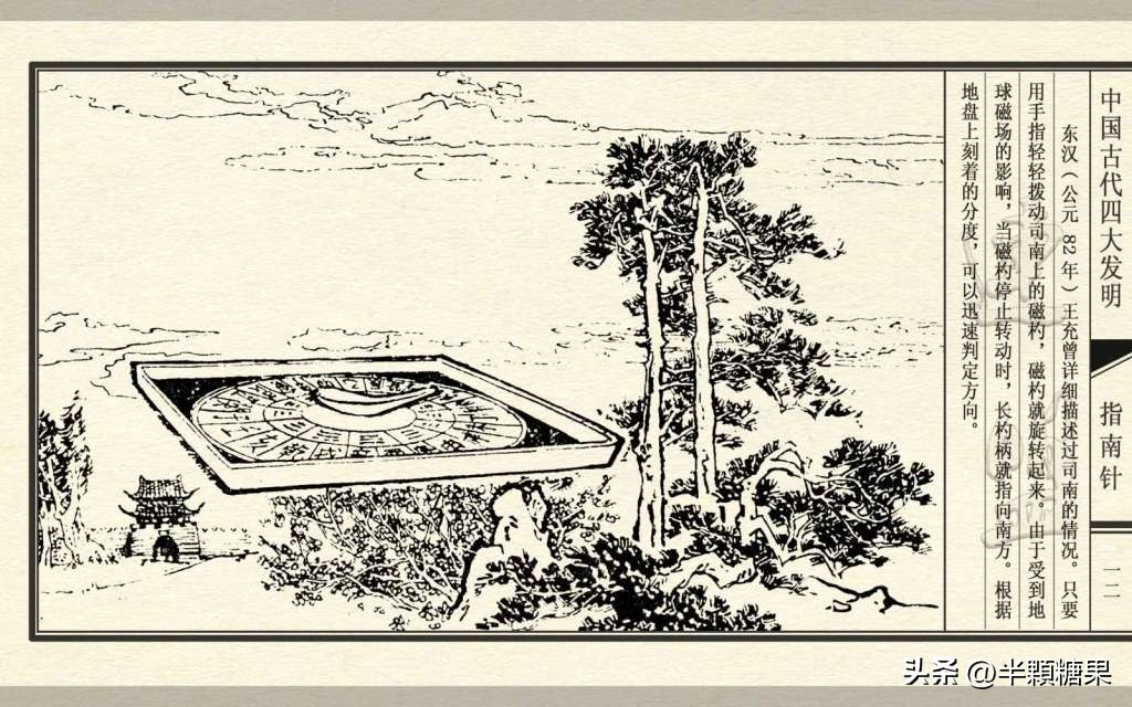 中国古代指南针简介,中国古代四大发明指南针选作