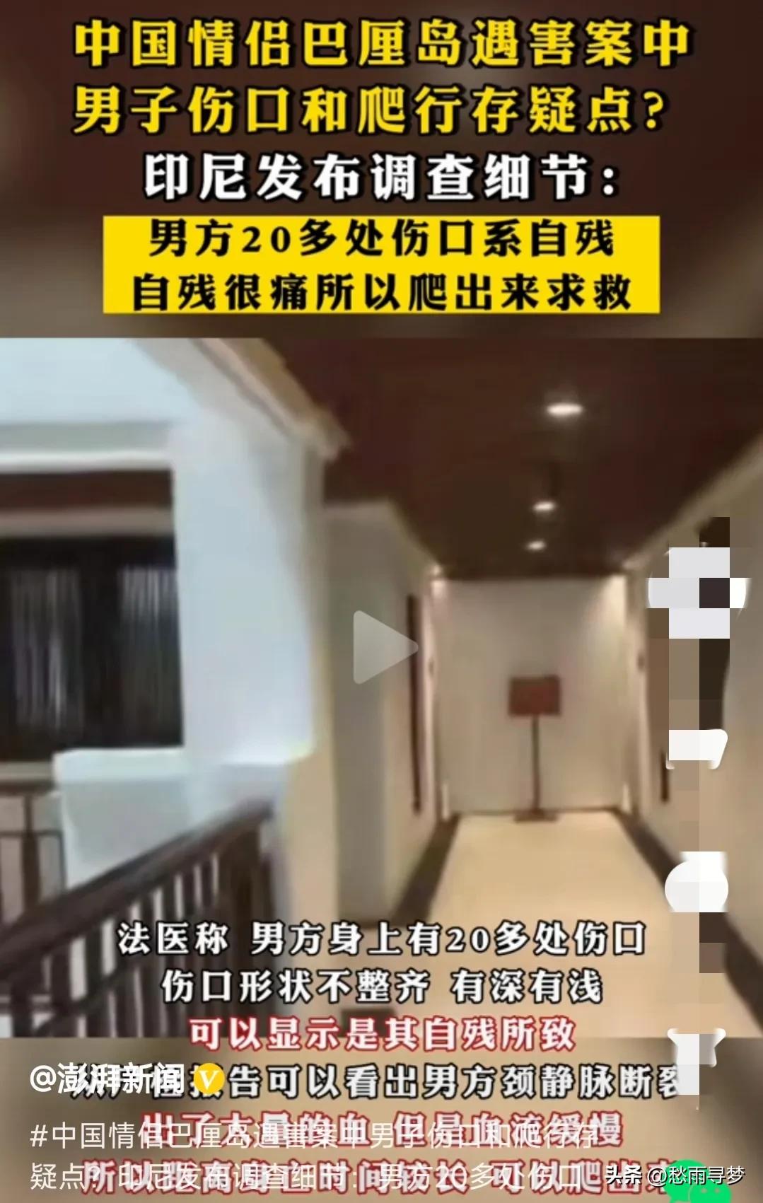 巴厘岛情侣遇害最新进展,印尼遇害情侣事件