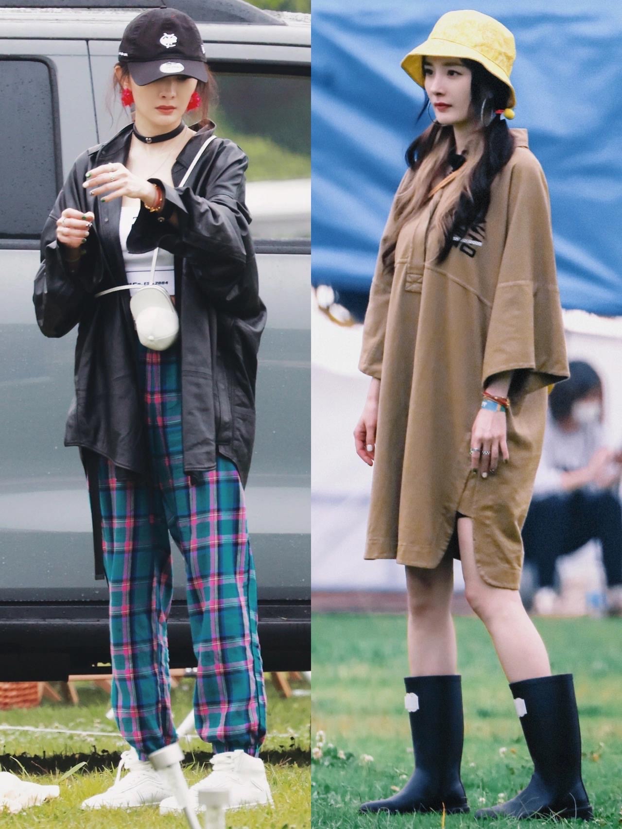 杨幂王子文都穿的条纹衬衫,小个子王子文冬季穿搭