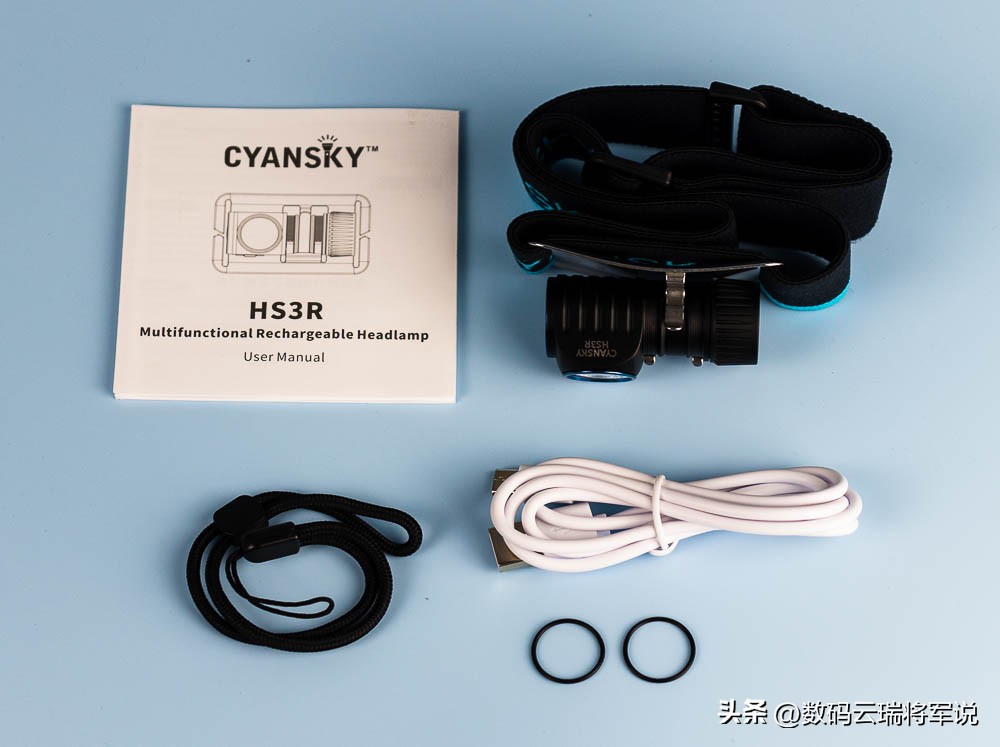 夜晚骑行照明好选择多功能L型迷你可充电头灯CYANSKYHS3R
