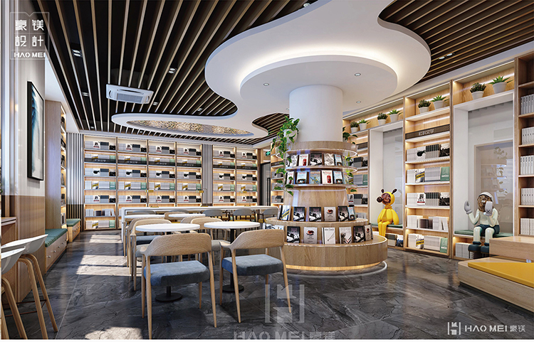 综合空间书店设计,书店创意装修