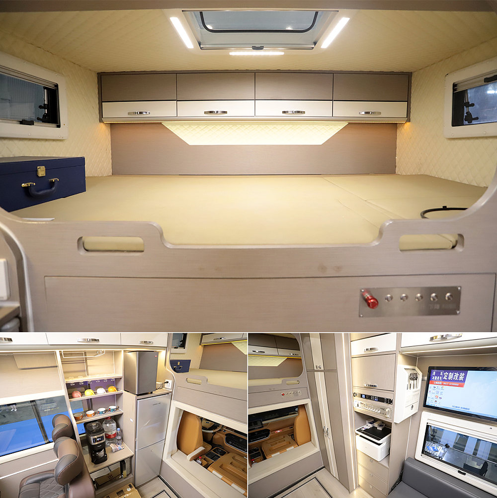 环绕卡座后开门轻卡房车,四驱平头轻卡房车双拓展自驾游