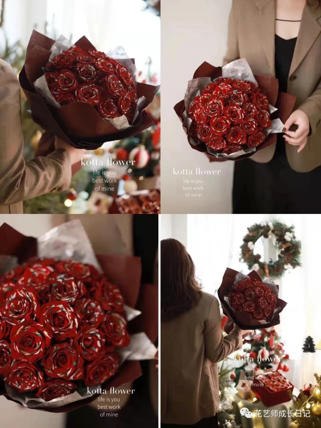 100朵玫瑰样式,圣诞限定玫瑰花