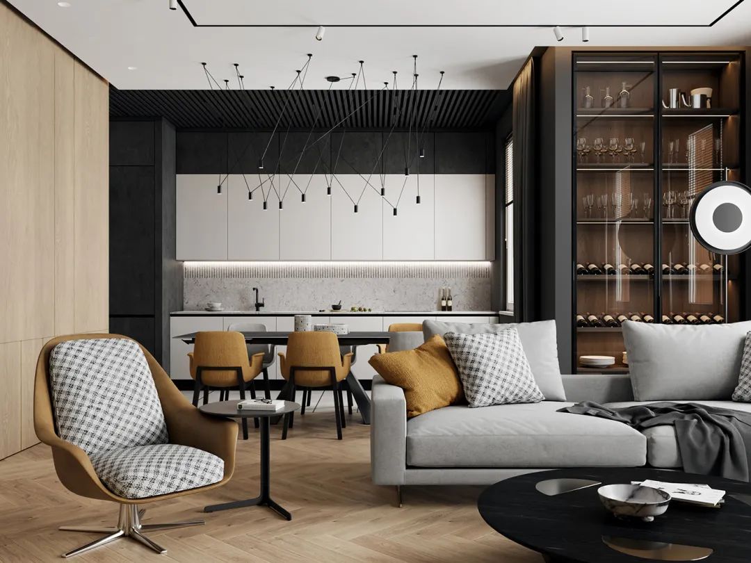 120平高级灰装修效果图,轻奢风装修高级灰120平价格