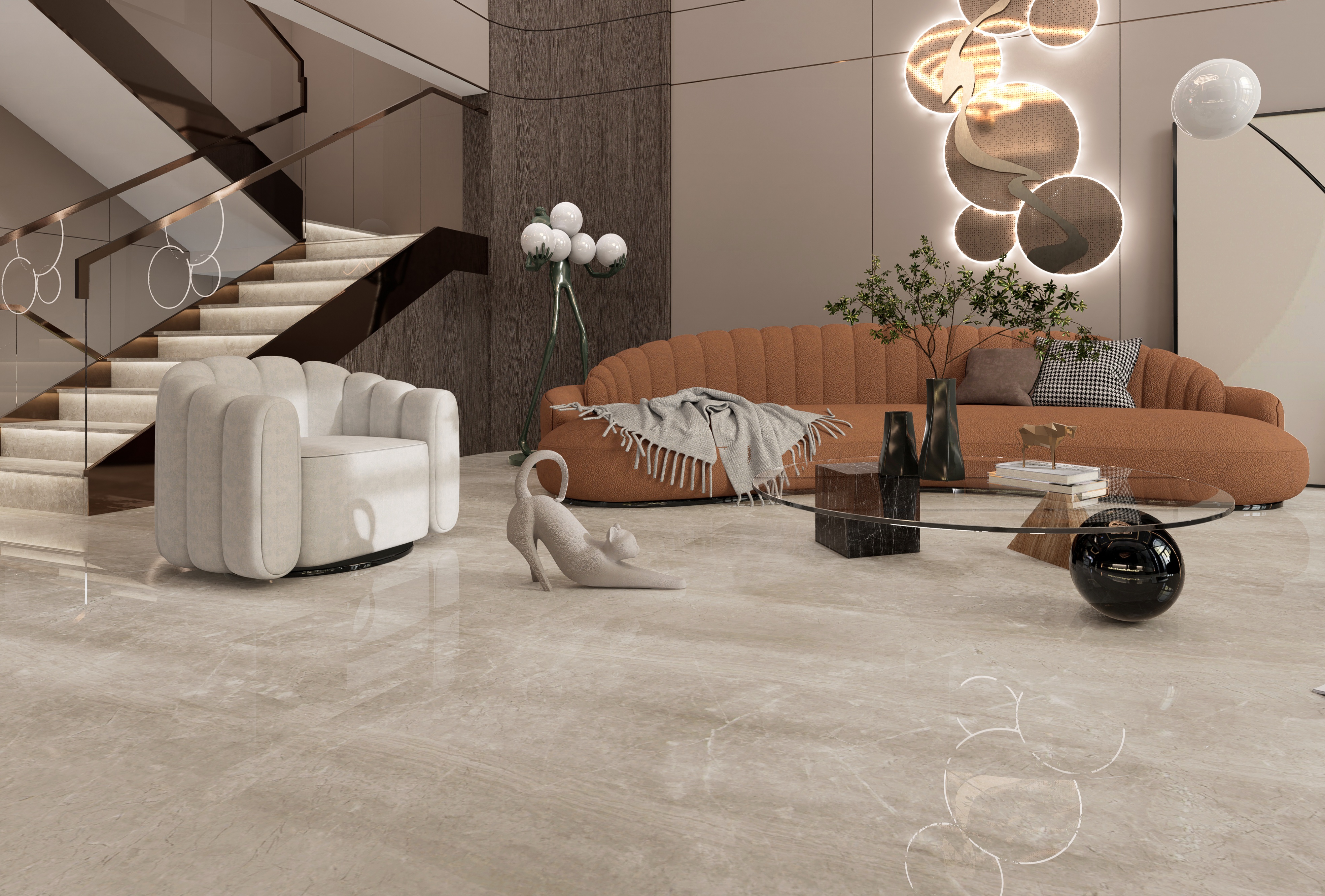 灰色大理石设计效果图,黑白设计风格用什么大理石