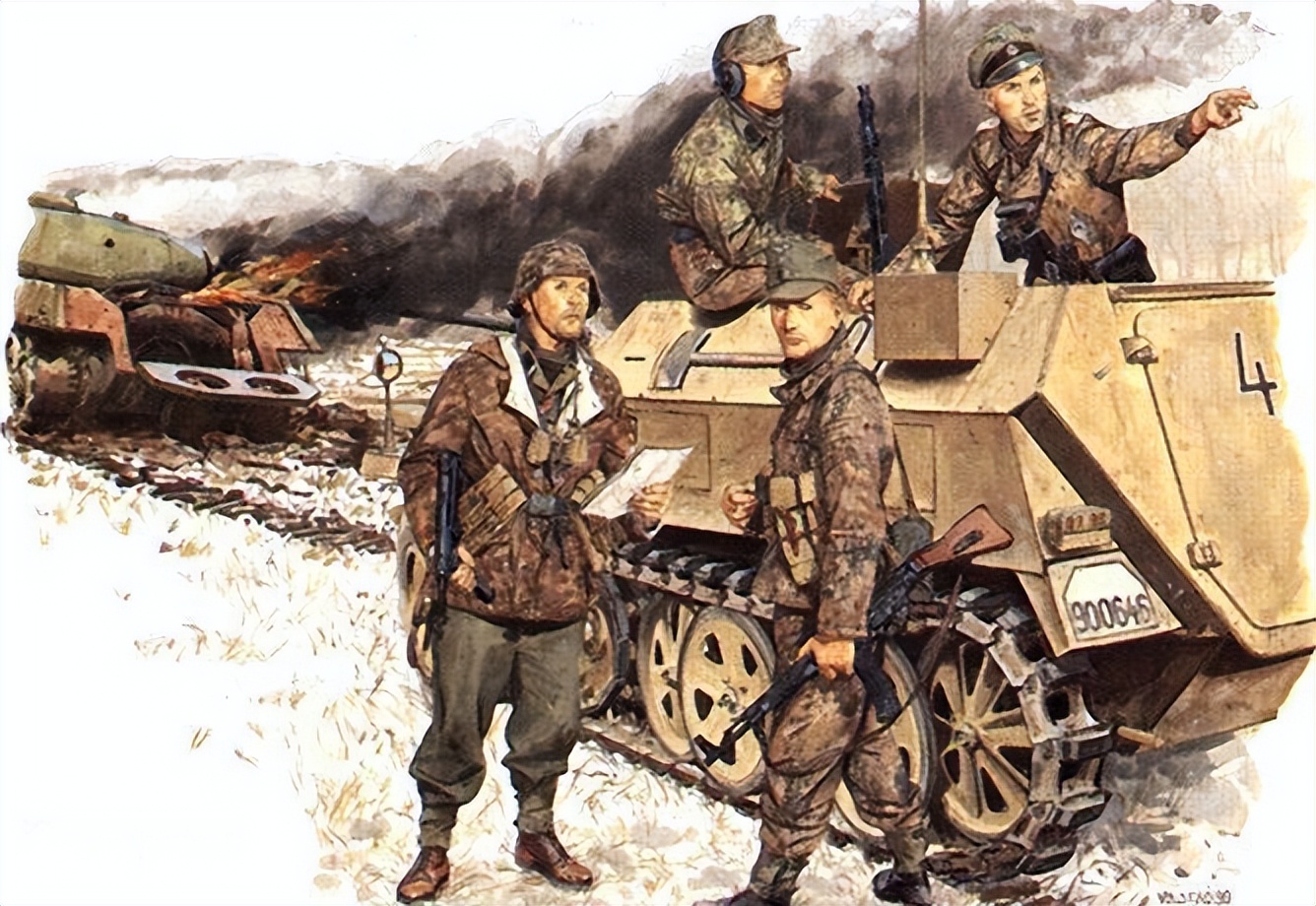 二战德军彩照图,二战德军坦克彩绘图片