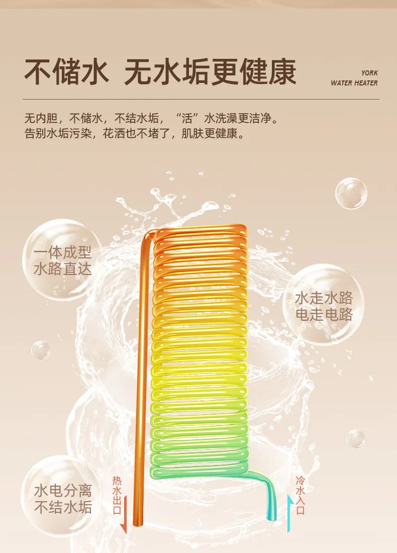 约克即热式电热水器十大名牌,家用即热式节能电热水器推荐