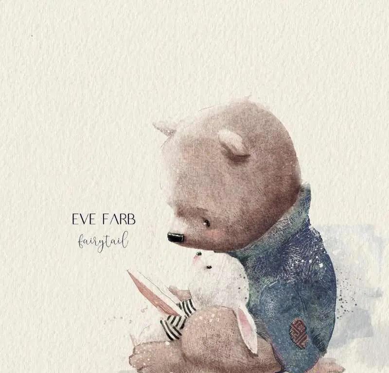 软萌可爱小动物插画,欧美卡通插画拟人动物