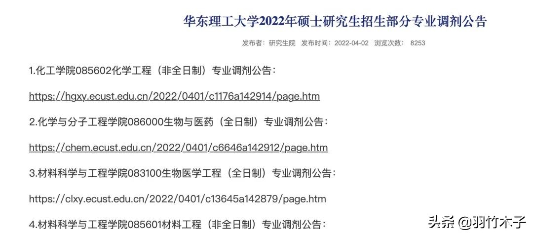 各个学校调剂名额公布时间,现在还有调剂名额的学校