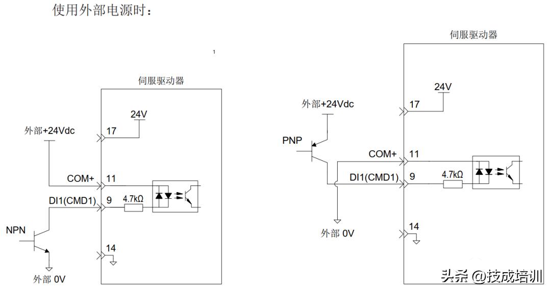 汇川伺服与plc接线方法,汇川伺服电机接线图与实物图