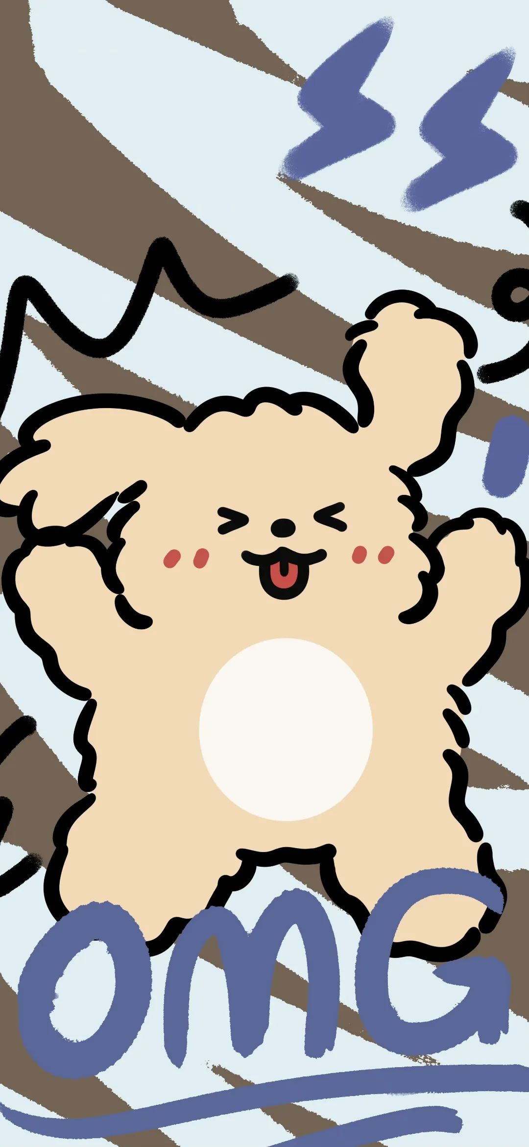 可爱的卡通男女背景,女生聊天背景可爱卡通