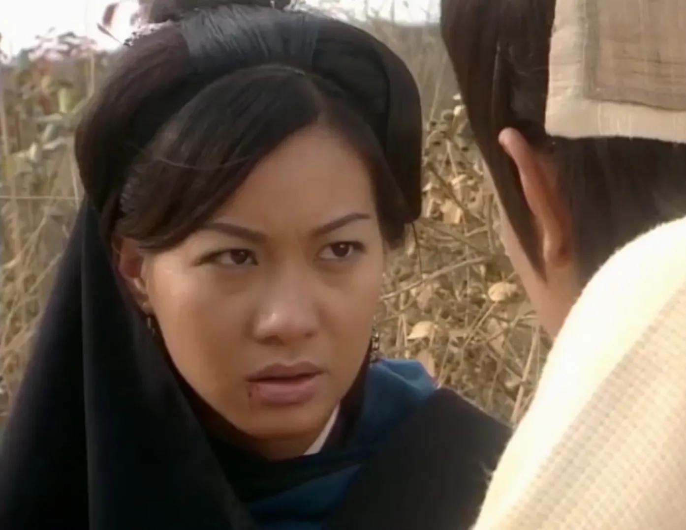 木婉清摘面纱,木婉清面纱被吹落的画面