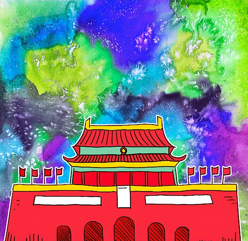 幼儿园国庆节绘画,小学生国庆节绘画