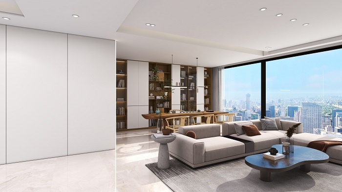 大王椰摩登灰橡效果图,大王椰经典胡桃卧室搭配