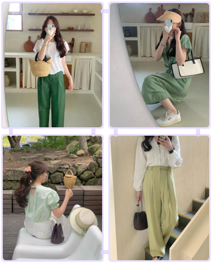 配色最好的韩式穿搭,今年流行的十大服装色系搭配