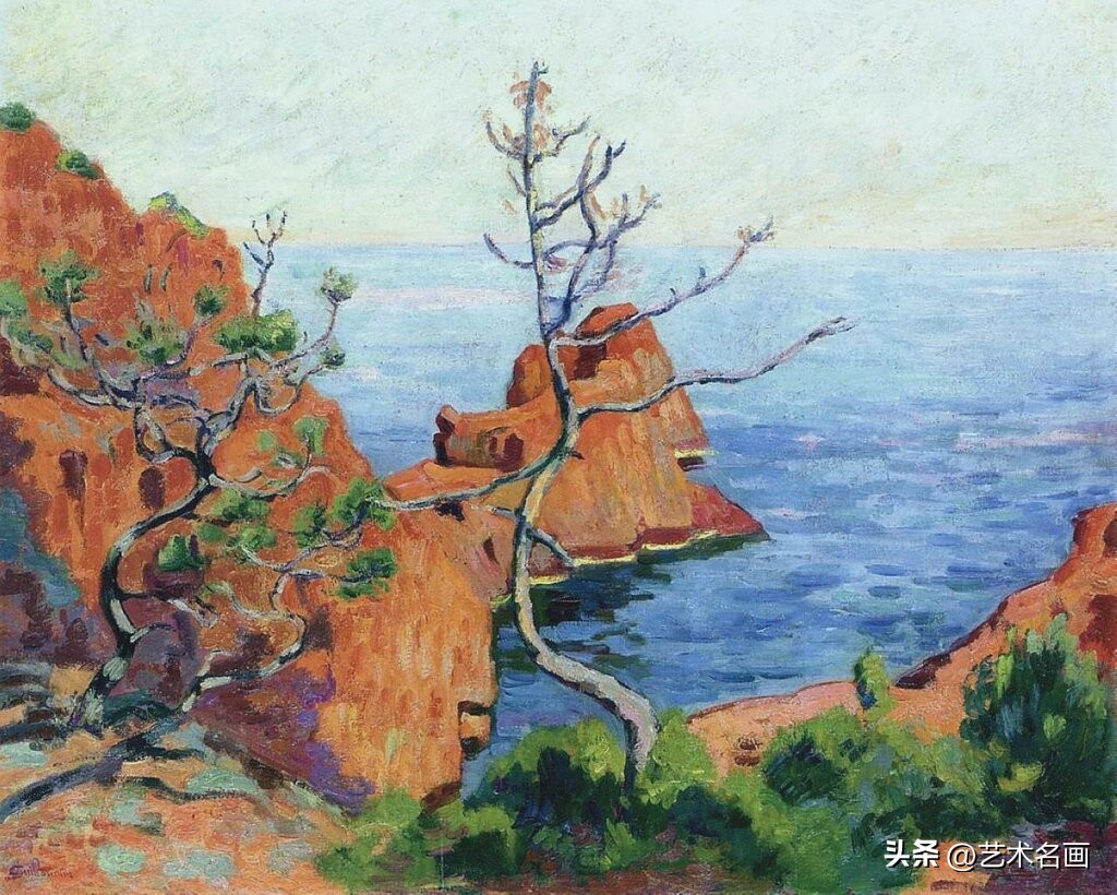 美国印象派大师春天的风景画,色彩丰富的印象派