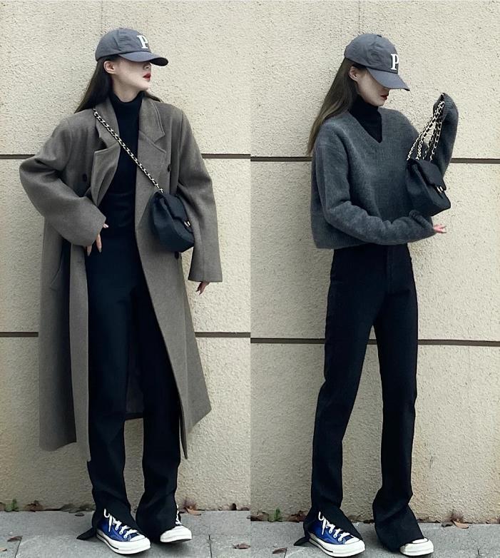 女生买大衣哪种版型才显瘦,瘦子怎么穿大版型的大衣好看