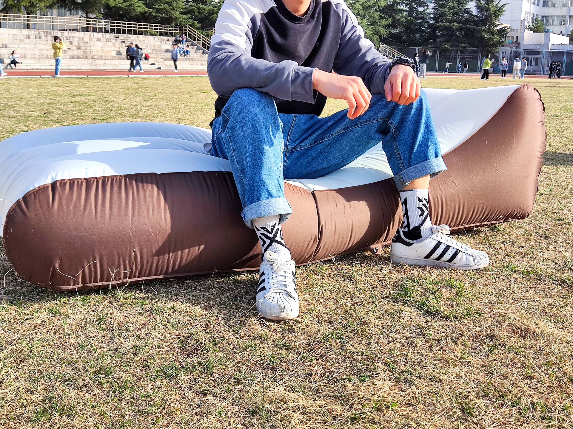 户外懒人空气充气床,自动充气床懒人必备