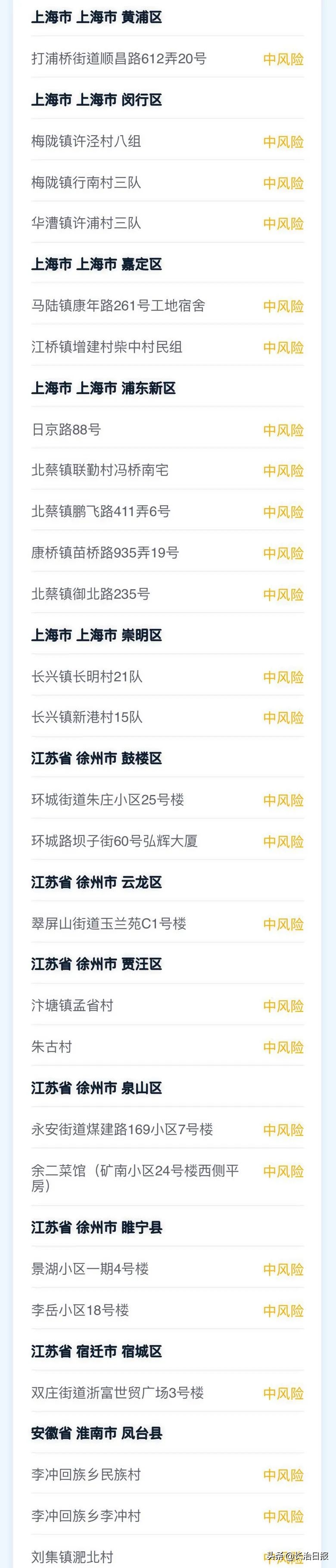 长治市疫情防控办4月15日紧急提示（附最新国内中高风险地区、涉疫地区、相关病例活动轨迹信息一览）