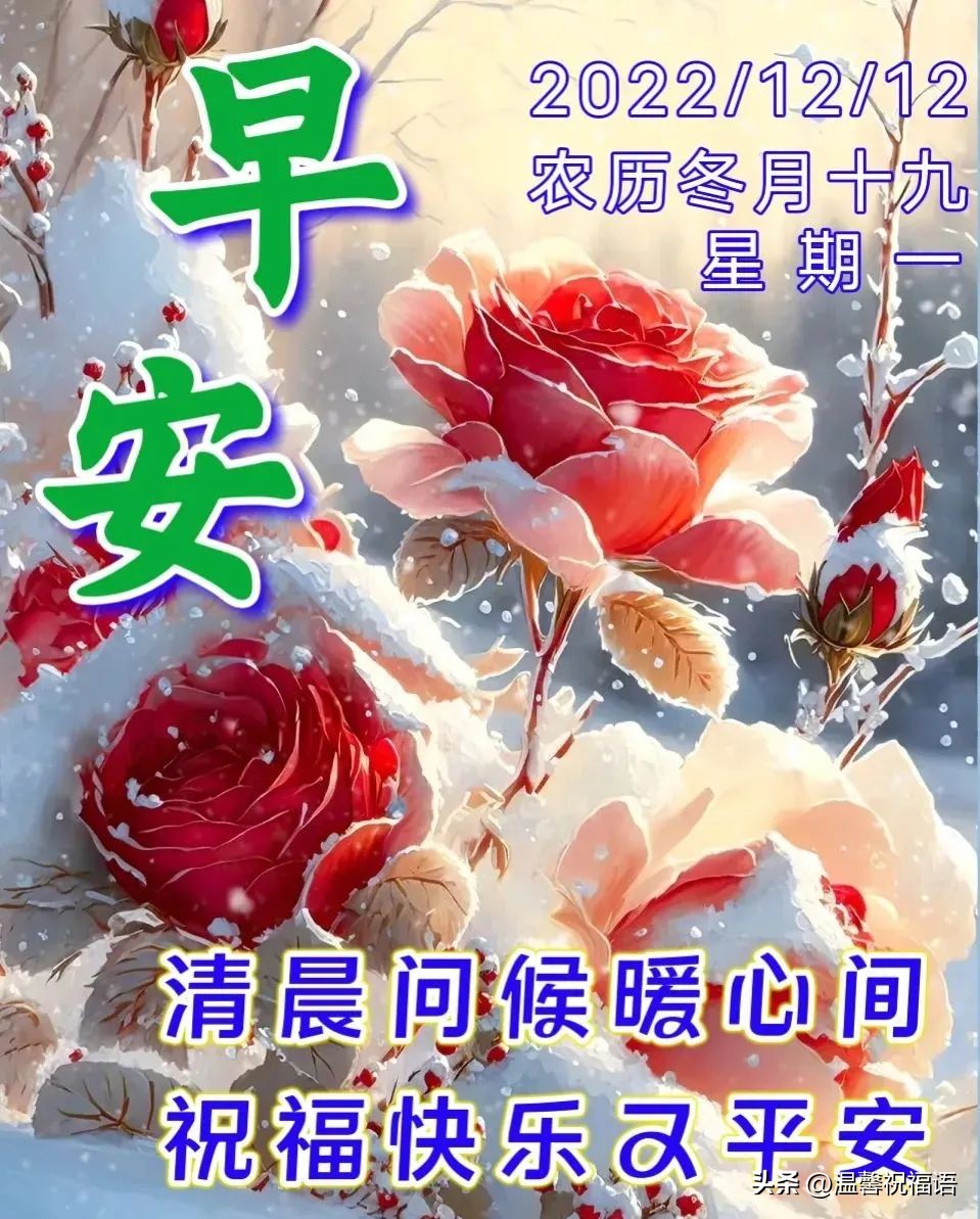 12月12日漂亮早上好问候动态图片最新版周一最美早安祝福图片大全
