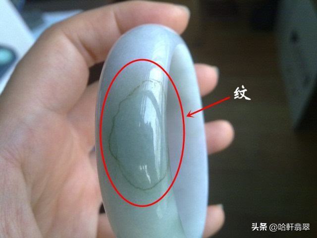 翡翠手镯棉线和石纹区别,翡翠棉线与石纹区别