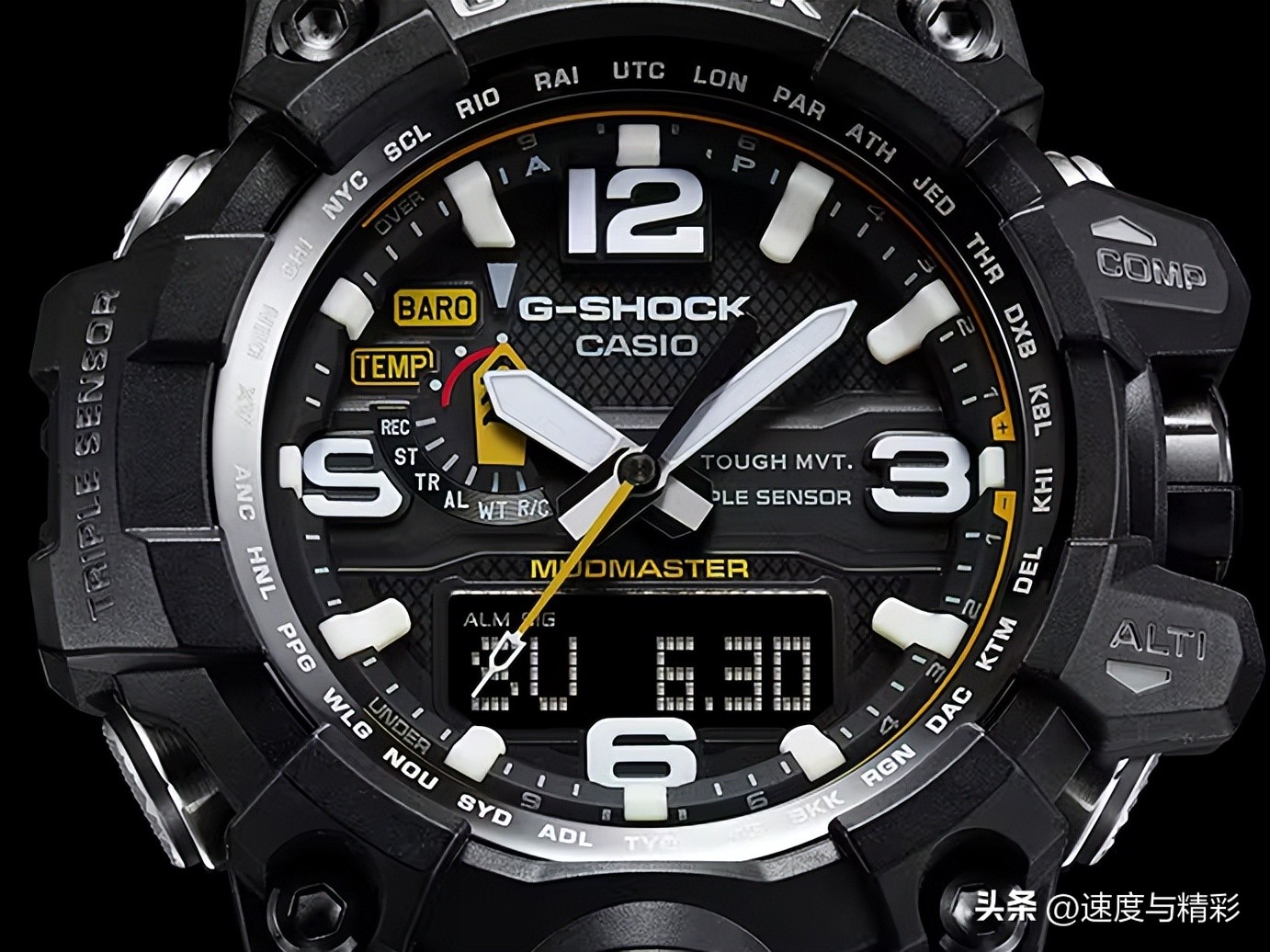 十大优秀户外运动手表推荐（五）卡西欧G-SHOCK泥王【GWG-1000】