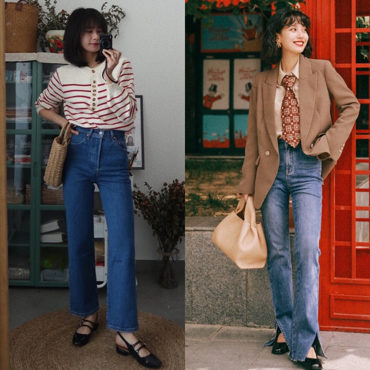 穿牛仔裤的女高跟鞋新款,今年开春流行穿时尚高跟鞋