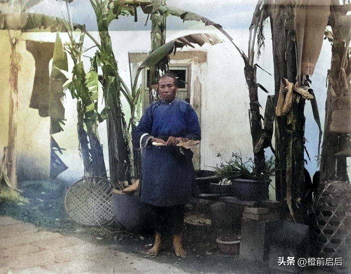 超清彩修复！1911年的福建福州，新娘头上扣竹篓，竟然还有弃婴塔