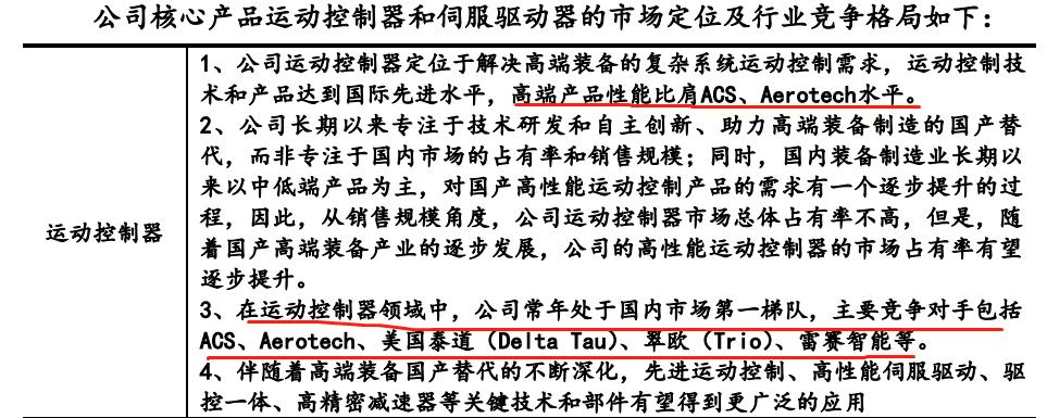 固高科技产品系列,固高科技核心竞争力