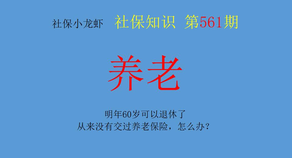 60岁还没有养老保险,60岁退休养老保险没有交够怎么办