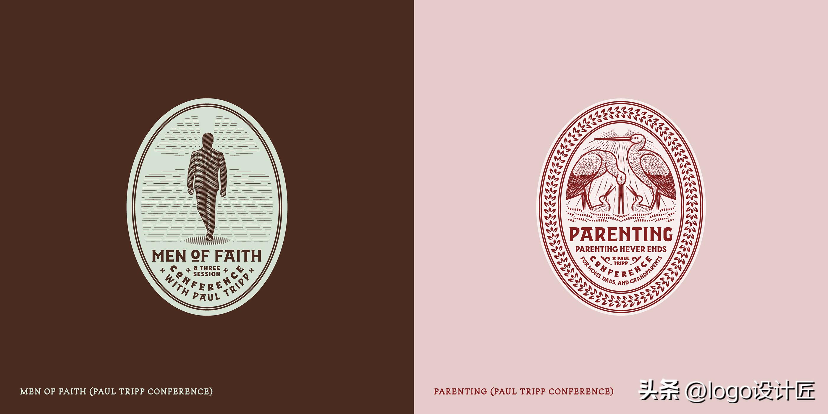 设计师设计作品logo,美式复古设计元素logo